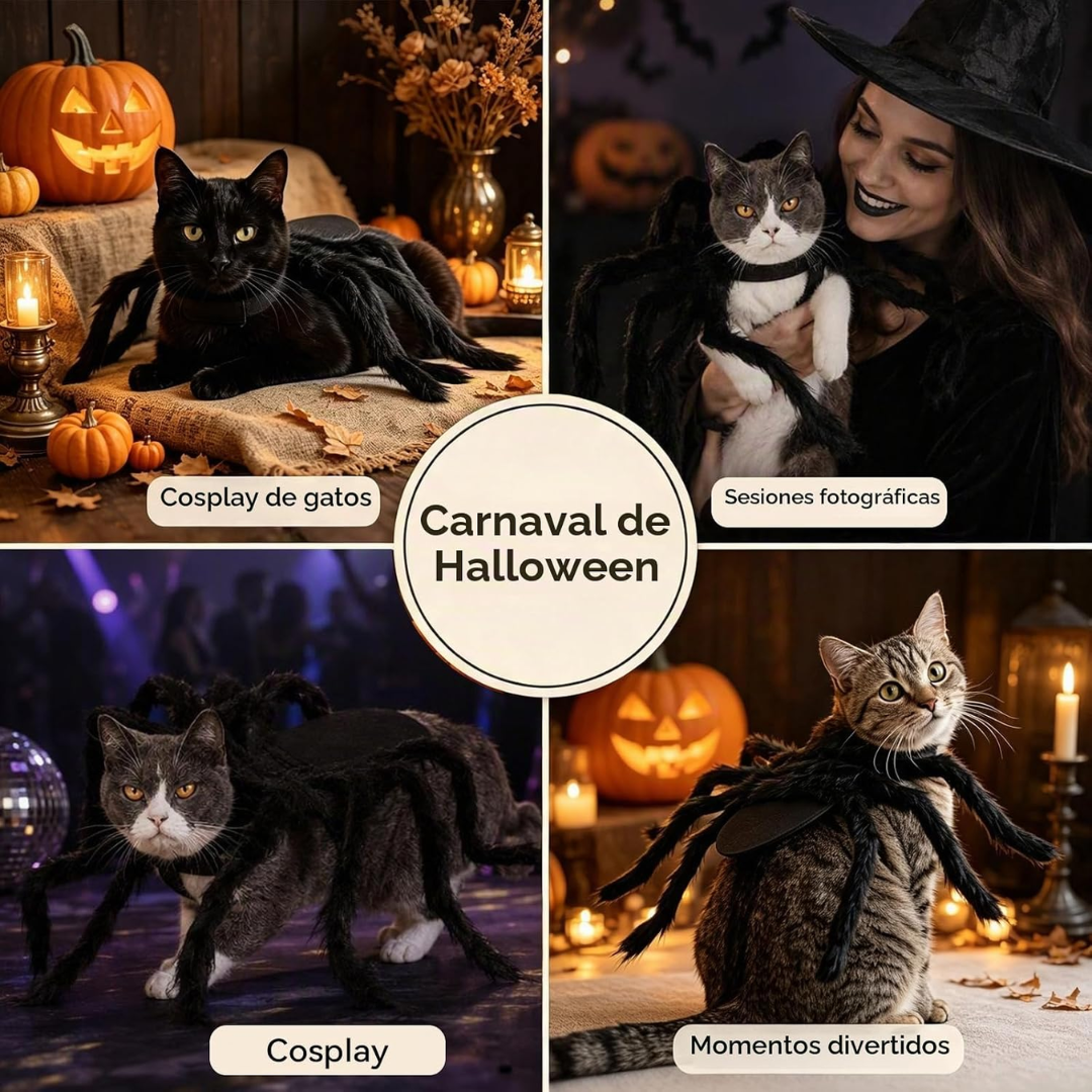 Disfraz de Araña para Gatos 🕷️ | Pawlio